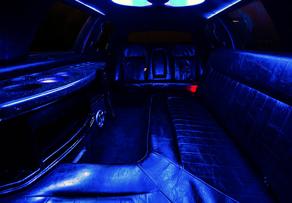 Inside a limo sedan