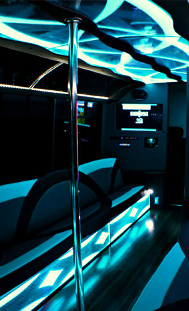 Inside an amazing party bus