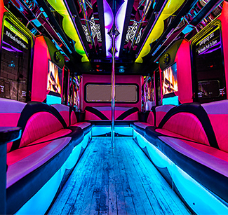 Pink party bus